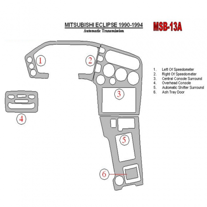 ECLIPSE SPYDER Mitsubishi Eclipse 1990-1994 Automatic Gear BD Interieur Dashboard Bekleding Volhouder €105.00