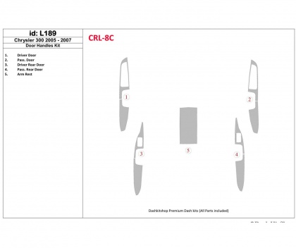 300 C Chrysler 300 2005-2007 Door Handles BD Décoration de tableau de bord €105.00